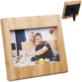 Relaxdays Bilderrahmen Holz braun 10x15 cm 1 St.