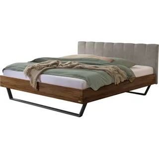 HASENA Schwebebett Enrico Nussbaum Kopfteil grey 140x200 - Braun