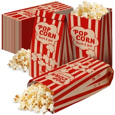 A2S Protection Popcorntüten im Vintage-Retro-Stil, öl-/fettabweisend beschichtet, verhindert Austreten von Popcorn-Salz, -gewürz, -Kernen und -öl, für jede Popcorn-Maschine