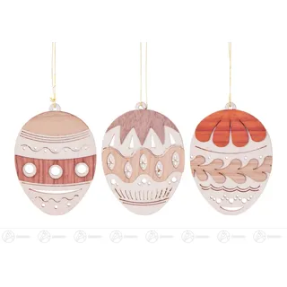 Ostereier Behang 6er Set NEU Höhe 6,2 cm Osterei Eierbehang Frühlingsanhänger