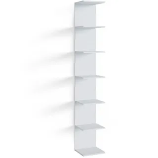 Vicco Wandregal Paolo Weiß 30 x 190 cm mit 6 offenen Fächern , Holzwerkstoff , Rechteckig , 30x190x28 cm , Babymöbel & Kindermöbel, Babyzimmer, Babyregale & Kinderregale