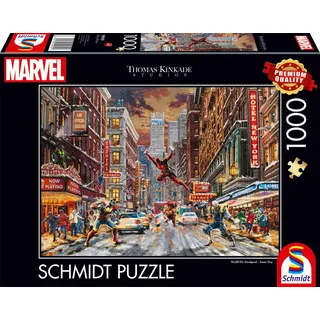 Schmidt Spiele Thomas Kinkade Studios: Marvel, - Deadpool, Snow Day (1000 Teile)
