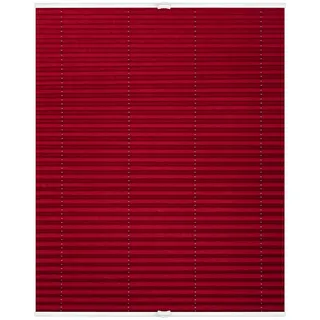 Lichtblick Plissee Blickdicht ohne Bohren Brombeer 80 cm x 130 cm (B x L) | Plissee Klemmfix, verspannt, lichtdurchlässig, Uni, mit eleganter Crushed Optik, Montage ohne Bohren, Mit Lichtfilter