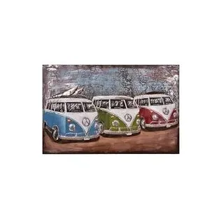 Garden Pleasure Wandbild 3D 3 Bullis, Metall