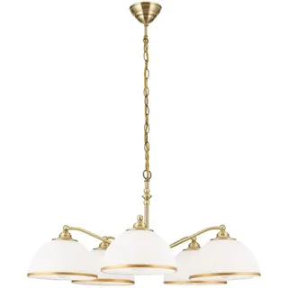 Orion Leuchten Hängeleuchte Old Style Ø 75 cm Antik Milchglas