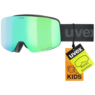 Uvex pwdr FM black matt dl/green-clear Schwarz