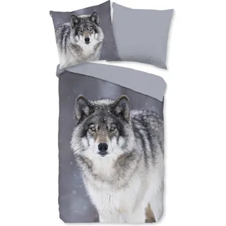 Duvet cover Good Morning 135x200 + 1* 80x80 cm - wolf - Grau