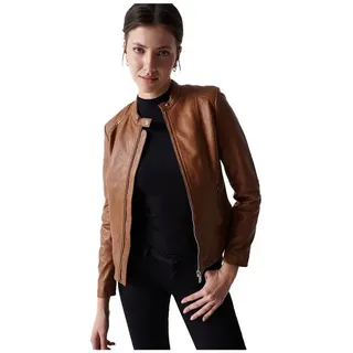 Salsa Jeans Basic Lederjacke - Dark Blue - M