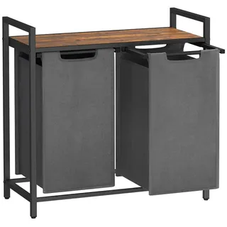 Hansiro Wäschekorb Basra , Grau , Metall , 33x72x73 cm , Haushalt & Reinigung, Wäschepflege, Wäschekörbe & Wäschetonnen