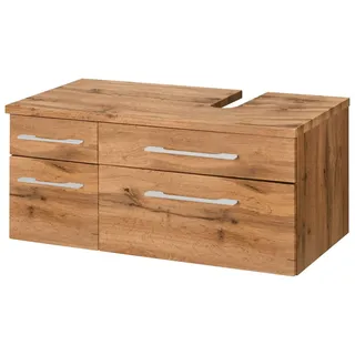 WELLTIME Waschbeckenunterschrank »Davos« Breite 90 cm, braun