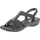 Riemchensandale Damen Schwarz 40