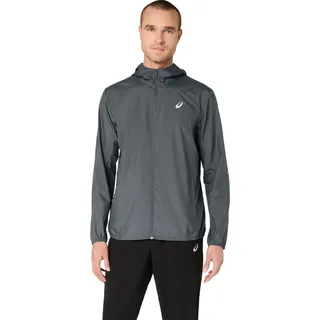 Laufjacke ASICS "ASICS CORE JACKET", Herren, Gr. XL, steel grau, Obermaterial: 100% Polyester, Jacken Laufjacke, Übergangsjacke