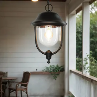 Wetterfeste Hängelampe außen IP43 Rustikal E27 Laterne Außenleuchte Eingang