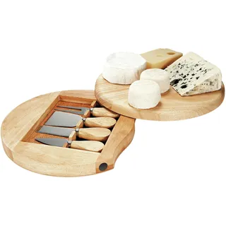 Domoclip LIVOO MEN28 Plateau Drehbare Käseplatte mit Zubehör, Bois Et Métal