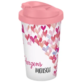 Gedalabels Coffee Herzensmensch Coffe to Go Becher 0,4 l Rosa 2 St.