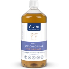 Alvito Waschlösung Typ Orange, ökologisches Waschmittel-Konzentrat, hautfreundlich, nachhaltig & vegan, dermatologisch getestet, 1l