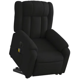 vidaXL Elektrischer Massagesessel mit Aufstehhilfe Schwarz Stoff