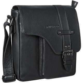 STILORD Umhängetasche aus Leder schwarz - Schultertasche - Vintage Ledertasche für Männer - Herren Messenger Bag 'Nino'