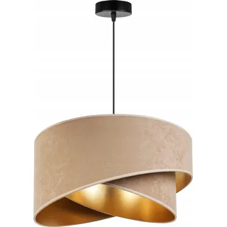 Hängelampe Deckenleuchter Goldener Samt Lampenschirm - Schwarz, Beige, Gold