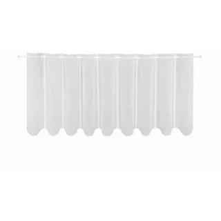 Kurzgardine , Weiß , Textil , Uni , 145x60 cm , Heimtextilien, Vorhänge, Scheibengardinen