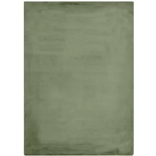-LUXOR- living Kunstfell Coste Flauschiger Teppich Schlafzimmer - ideal zur Verwendung als Bettvorleger Schlafzimmer - gemütlicher Fellteppich Lammfell Imitat 60 x 120 cm dunkelgrün