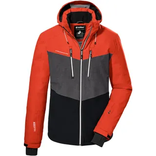 KILLTEC Herren Skijacke/Funktionsjacke mit abzippbarer Kapuze und Schneefang KSW 45 MN SKI JCKT, dunkelorange, XXL,