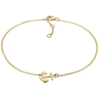 Elli "Fußschmuck Anker Symbol Maritim 925 Silber", gold,