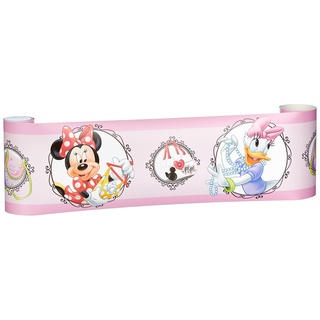 AG Design Disney Mickey Mouse Bordüre, Selbstklebende Folie, Mehrfarbig, 500 x 14 cm