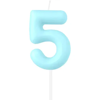 Macaron Blau Zahl 5 Kerzen, Blau 5th Geburtstag Kerzen, Macaron Happy Birthday Kerze für Kuchen, süße Kuchendekoration, Macaron Blau Cake Topper für Mädchen Jungen Geburtstagsdekorationen