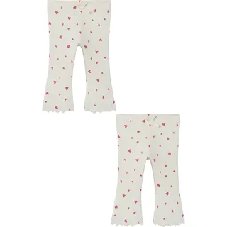 Hose 2er-Set modische Schlaghose Flared Fit | - Weiß