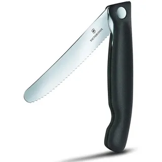 Victorinox Swiss Classic Gemüsemesser mit Wellenschliff faltbar schwarz