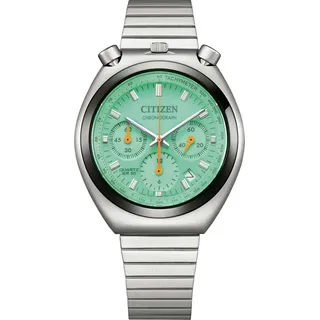 Citizen Herrenuhr Chronograph Stahl/Mintfarben LE