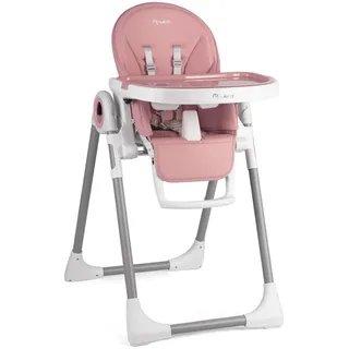 Nukido 700501 Kinderhochstuhl Belo mit Tisch – rosa - Rosa