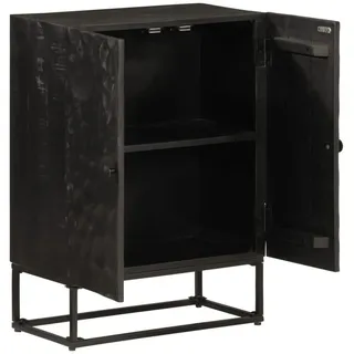 vidaXL Sideboard Schwarz cm Massivholz Mango und Eisen