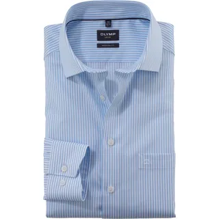 OLYMP Businesshemd »Luxor modern fit«, fein gestreift, blau
