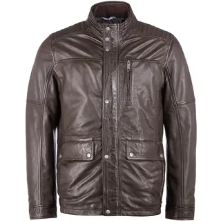 Lederjacke JCC "Lederjacke 3102161", Herren, Gr. 52, braun (antique braun), Obermaterial: 100% Lammleder LEL. Futter: 100% Polyester PES., Jacken Lederjacke
