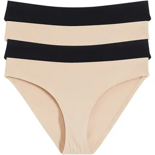 bonprix Slip Packung, 4 Stk., beige