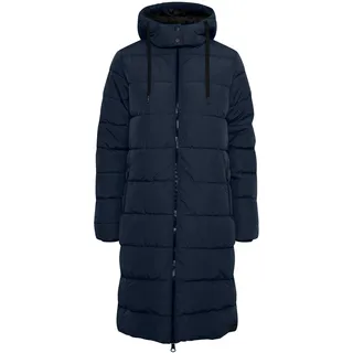 Winterjacke OXMO "Wintermantel OXSoliana", Damen, Gr. S, blau (total eclipse), Obermaterial: 100% Polyester PES., Mäntel Winterjacke