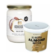 nu3 Bio Kokosöl, nativ + MyProtein Naturbelassene Mandelbutter, fein