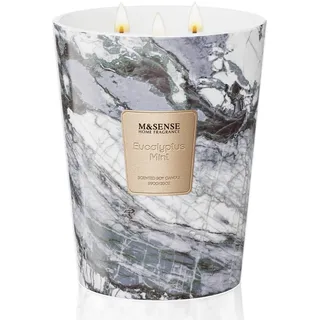 M&SENSE 990g Duftkerze Groß|Eukalyptus-Minze Duftkerzen im Glas|Natürliche Sojawachs Kerzen | Geschenk für Frauen & Männer,Weihnachten|150h Brenndauer & 3 Docht,Home Scented Oversize