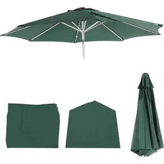 Ersatz-Bezug für Sonnenschirm N18, Sonnenschirmbezug Ersatzbezug, Ø 2,7m Stoff/Textil 5kg grün - Grün