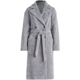 Kurzmantel BETTY BARCLAY "Blazermantel mit Gürtel", Damen, Gr. 48, grau, Obermaterial: 55% Polyester PES. 45% Polyamid PA., Mäntel Kurzmantel