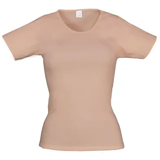 wobera Angora leichtes Damenunterhemd mit flauschigem Rückenteil und 1/2 Arm 1 St beige Frauen