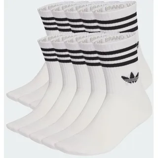 adidas 3 Stripes Crew-Socken 10er Pack Weiß 40-42