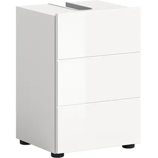 WELLTIME Waschbeckenunterschrank »Biel, Breite 38 cm, 1 Tür, 1 Einlegeboden, mit Siphonausschnitt«, (1 St.), Badmöbel, Badschrank, Schrank, Unterschrank, Bad, Badezimmer, weiß
