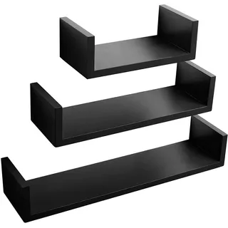 Woltu Hängeregal 3er Set Retro 0 x 0 x 0 cm Schwarz
