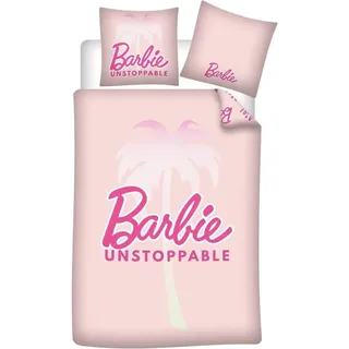 Barbie Bettwäsche Barbie Unstoppable Rosa 140 x 200 cm + 63 x 63 cm