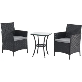 Svita Brooklyn Bistro Set 3-tlg. Schwarz