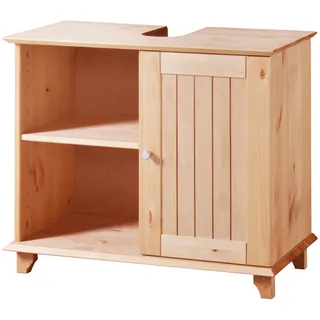 welltime Waschbeckenunterschrank »Venezia Landhaus« Badmöbel aus Massivholz, Breite 63 cm (ohne Stauraumkisten), beige