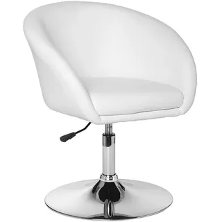 AMSTYLE Loungesessel Kunstleder 62 x 84 x 55 cm weiß